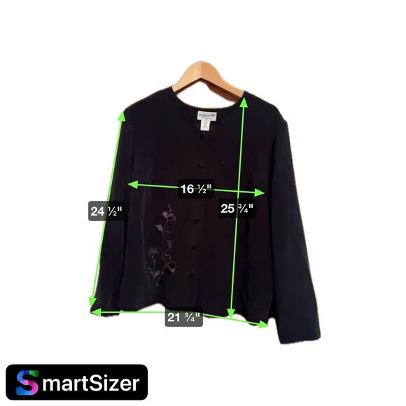 Pendleton Blazer with Floral Detailing, 1X [Clothing 360] - Picture 4 of 5